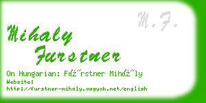 mihaly furstner business card